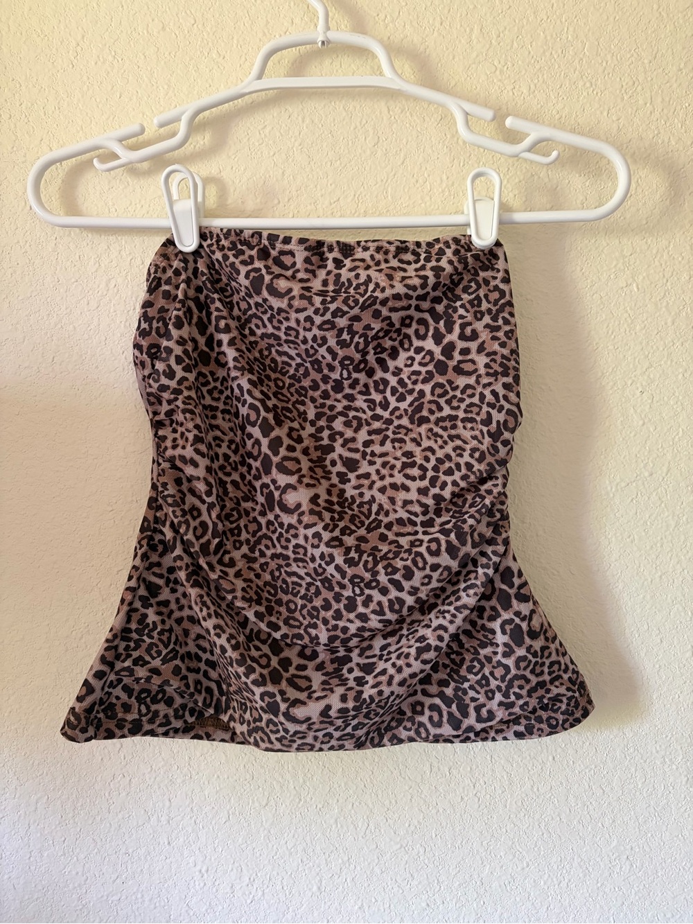 Leopard Print Tube Top - Brown Animal Print